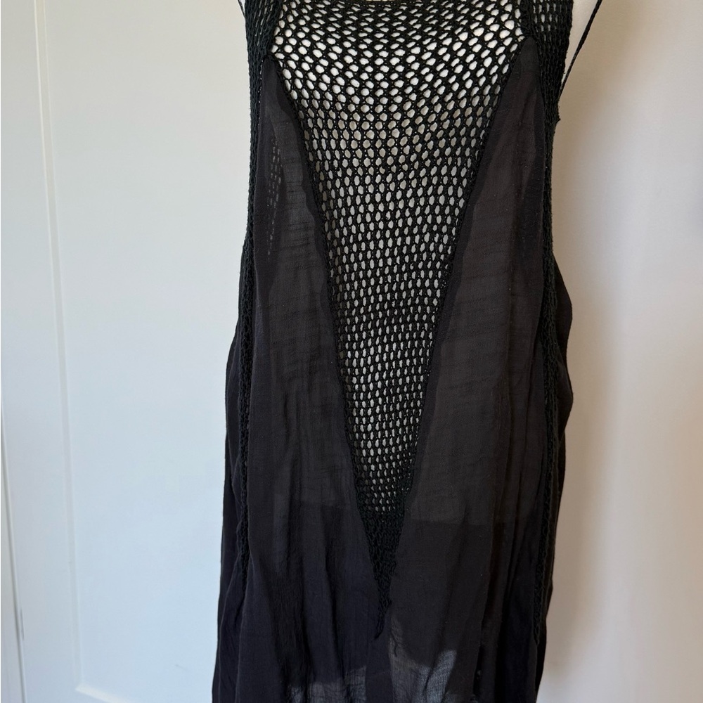 Black Mesh Swim Cover-Up